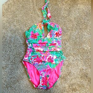 Lilly Pulitzer Women’s One Piece Ledger Halter Swim Suit